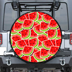 Cute Watermelon Slices Pattern Print Leather Spare Tire Cover