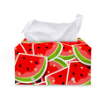 Cute Watermelon Slices Pattern Print Leather Tissue Box Cover