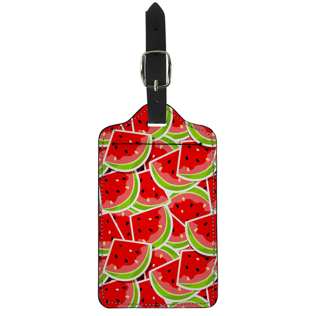 Cute Watermelon Slices Pattern Print Luggage Tag