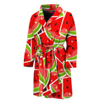 Cute Watermelon Slices Pattern Print Men's Bathrobe