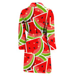 Cute Watermelon Slices Pattern Print Men's Bathrobe