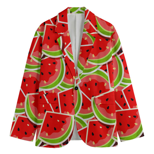 Cute Watermelon Slices Pattern Print Men's Blazer