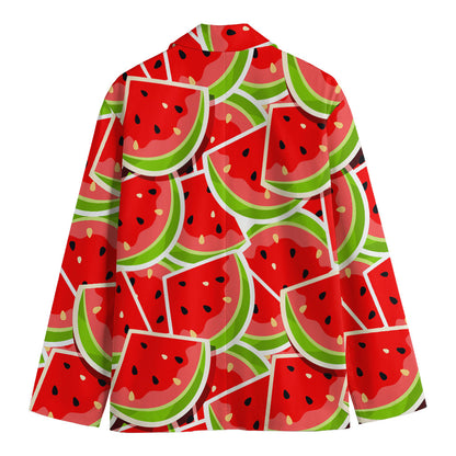 Cute Watermelon Slices Pattern Print Men's Blazer
