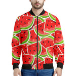 Cute Watermelon Slices Pattern Print Men's Bomber Jacket