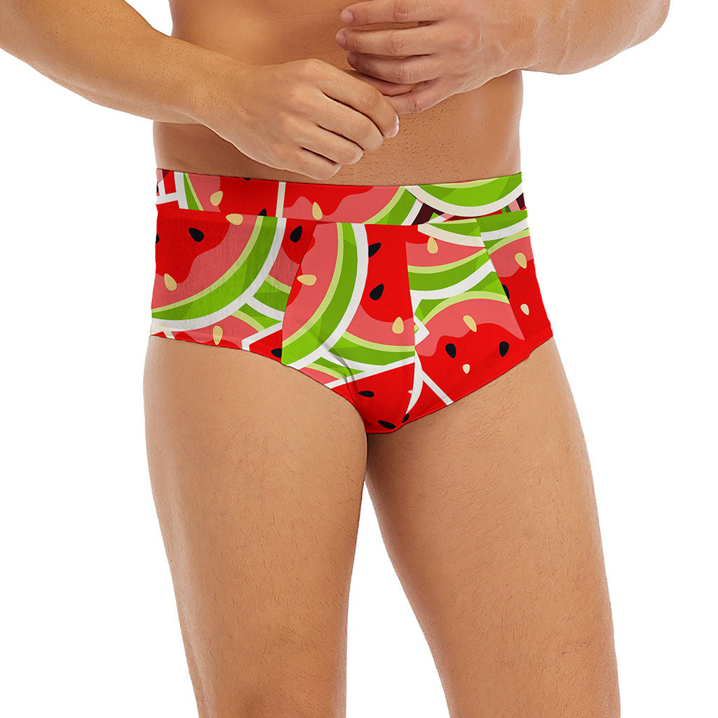 Cute Watermelon Slices Pattern Print Men's Briefs