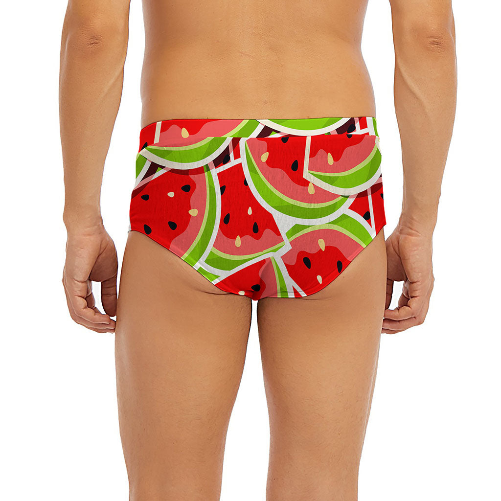Cute Watermelon Slices Pattern Print Men's Briefs