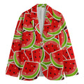 Cute Watermelon Slices Pattern Print Men's Cotton Blazer