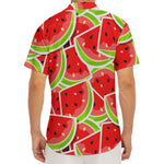 Cute Watermelon Slices Pattern Print Men's Deep V-Neck Shirt