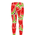 Cute Watermelon Slices Pattern Print Men's Leggings