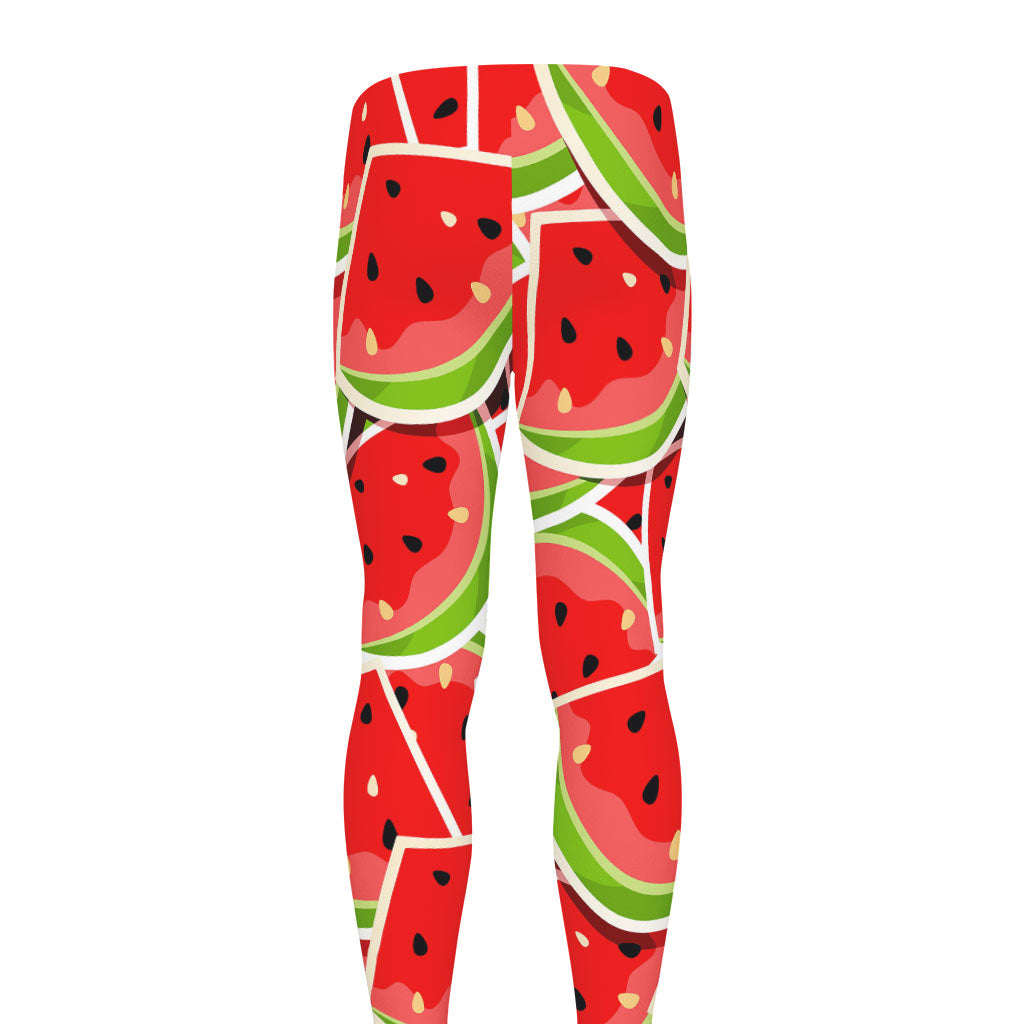 Cute Watermelon Slices Pattern Print Men's leggings