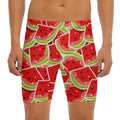 Cute Watermelon Slices Pattern Print Men's Long Boxer Briefs