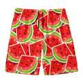 Cute Watermelon Slices Pattern Print Men's Swim Trunks