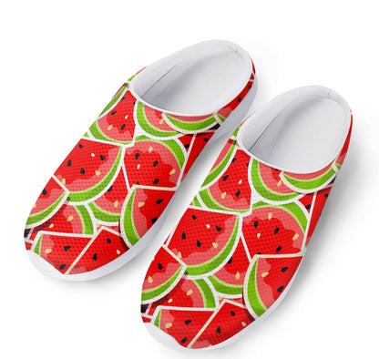 Cute Watermelon Slices Pattern Print Mesh Casual Shoes