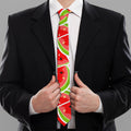 Cute Watermelon Slices Pattern Print Necktie