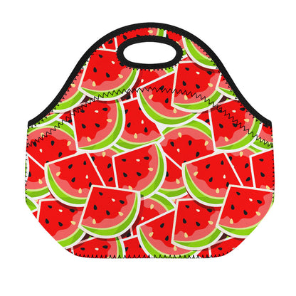 Cute Watermelon Slices Pattern Print Neoprene Lunch Bag