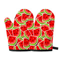 Cute Watermelon Slices Pattern Print Oven Mitts