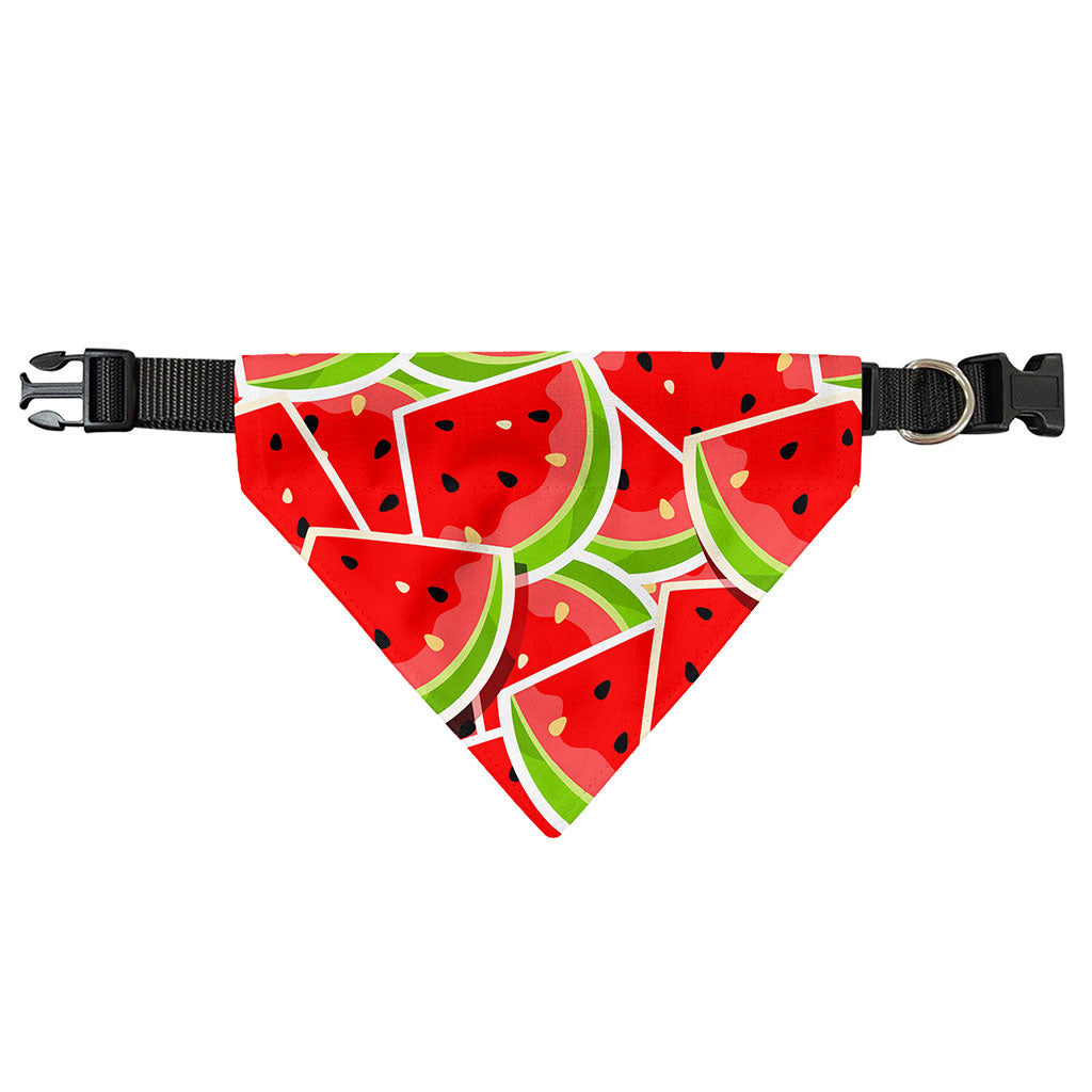 Cute Watermelon Slices Pattern Print Over The Collar Dog Bandana