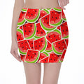 Cute Watermelon Slices Pattern Print Pencil Mini Skirt