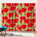 Cute Watermelon Slices Pattern Print Pencil Pleat Curtains