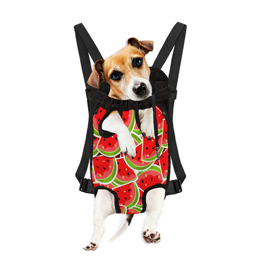 Cute Watermelon Slices Pattern Print Pet Carrier Backpack