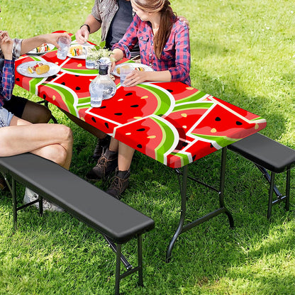 Cute Watermelon Slices Pattern Print Picnic Table Cover