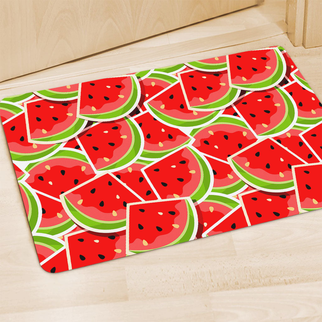 Cute Watermelon Slices Pattern Print Polyester Doormat