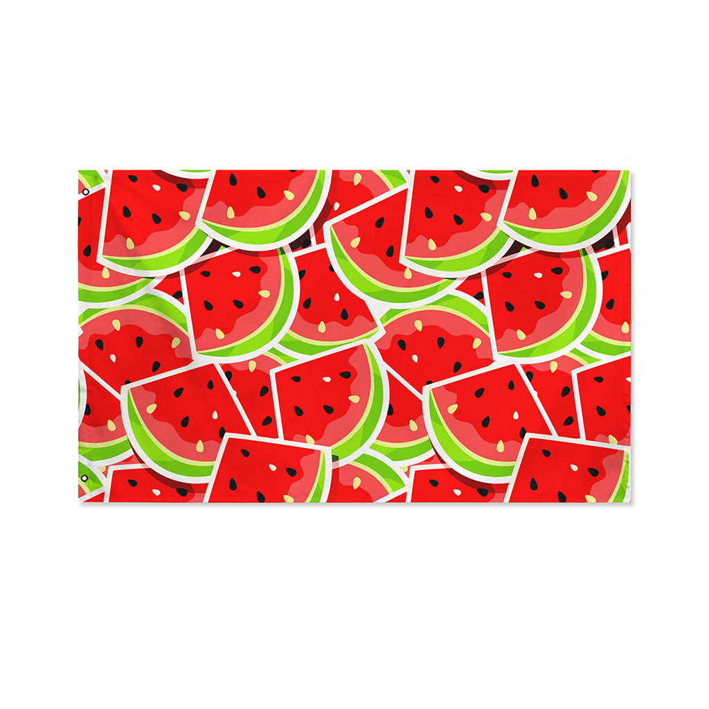 Cute Watermelon Slices Pattern Print Polyester Flag