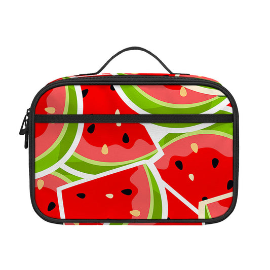 Cute Watermelon Slices Pattern Print Portable Lunch Bag