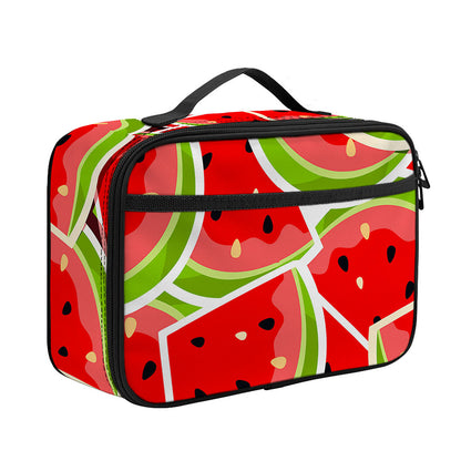 Cute Watermelon Slices Pattern Print Portable Lunch Bag