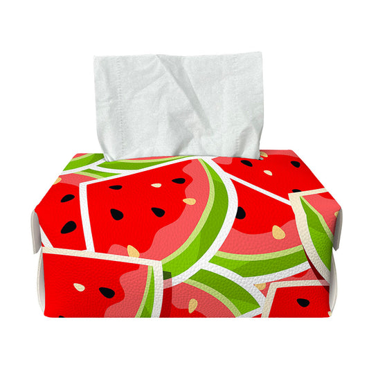 Cute Watermelon Slices Pattern Print Rectangle Tissue Box Cover