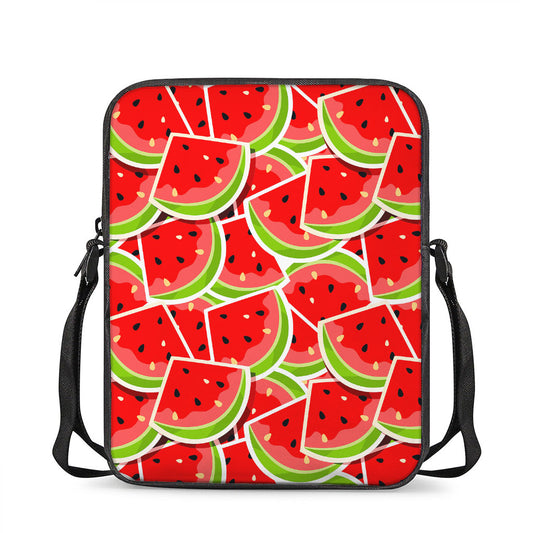 Cute Watermelon Slices Pattern Print Rectangular Crossbody Bag