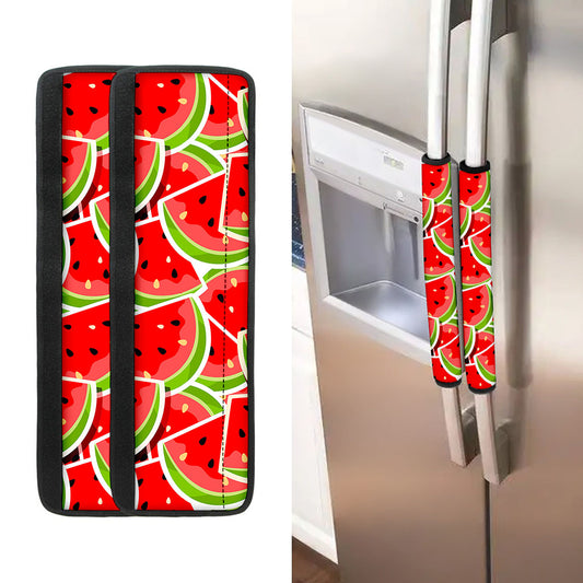 Cute Watermelon Slices Pattern Print Refrigerator Handle Covers