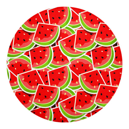 Cute Watermelon Slices Pattern Print Round Blanket