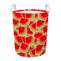 Cute Watermelon Slices Pattern Print Round Laundry Basket