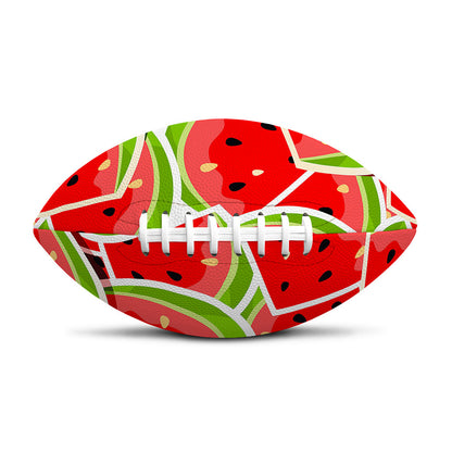 Cute Watermelon Slices Pattern Print Rugby Ball