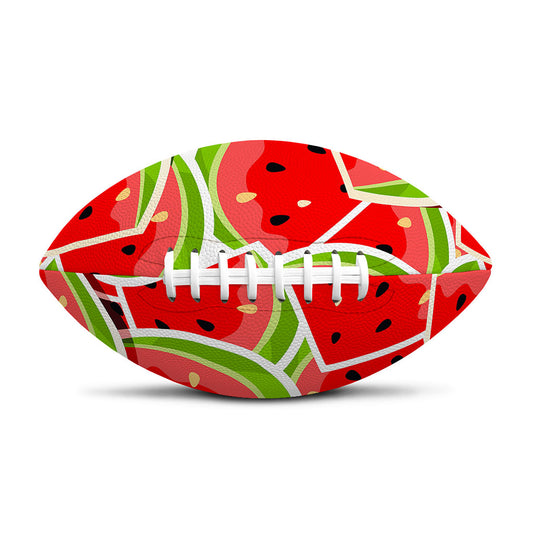 Cute Watermelon Slices Pattern Print Rugby Ball