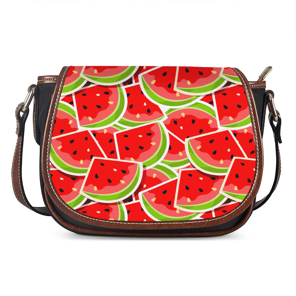 Cute Watermelon Slices Pattern Print Saddle Bag