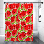 Cute Watermelon Slices Pattern Print Shower Curtain