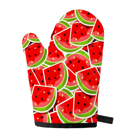 Cute Watermelon Slices Pattern Print Single Oven Mitt