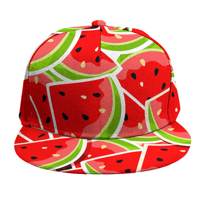 Cute Watermelon Slices Pattern Print Snapback Cap