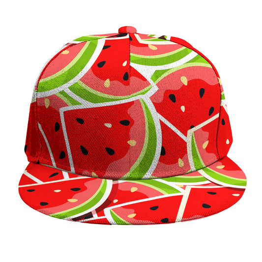 Cute Watermelon Slices Pattern Print Snapback Cap