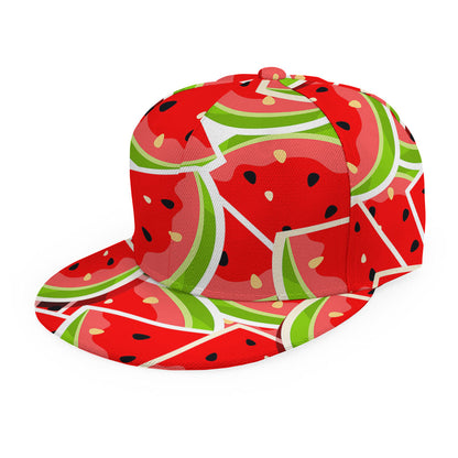 Cute Watermelon Slices Pattern Print Snapback Cap
