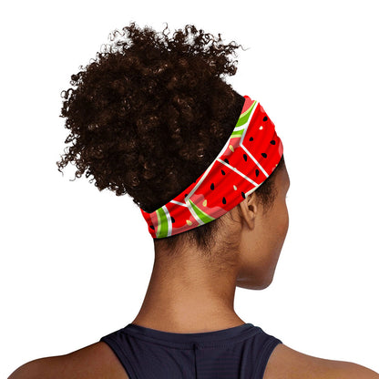 Cute Watermelon Slices Pattern Print Sports Headband