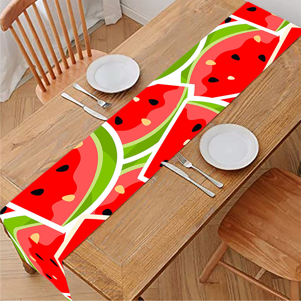 Cute Watermelon Slices Pattern Print Table Runner