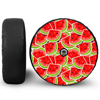 Cute Watermelon Slices Pattern Print Tire Cover With Camera Hole