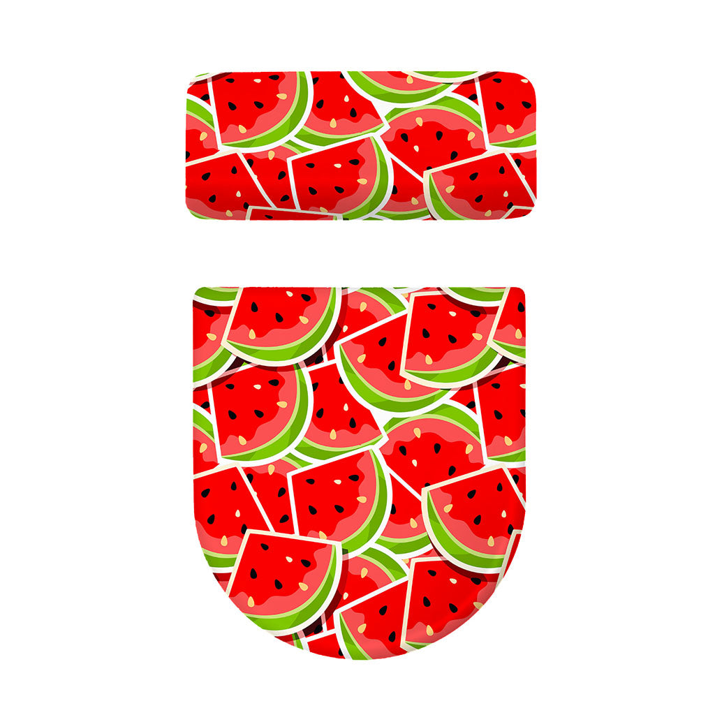 Cute Watermelon Slices Pattern Print Toilet Lid And Tank Cover Set
