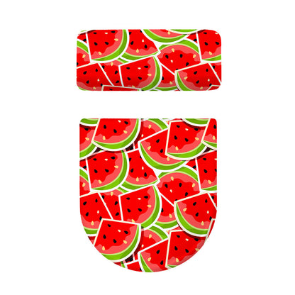 Cute Watermelon Slices Pattern Print Toilet Lid And Tank Cover Set