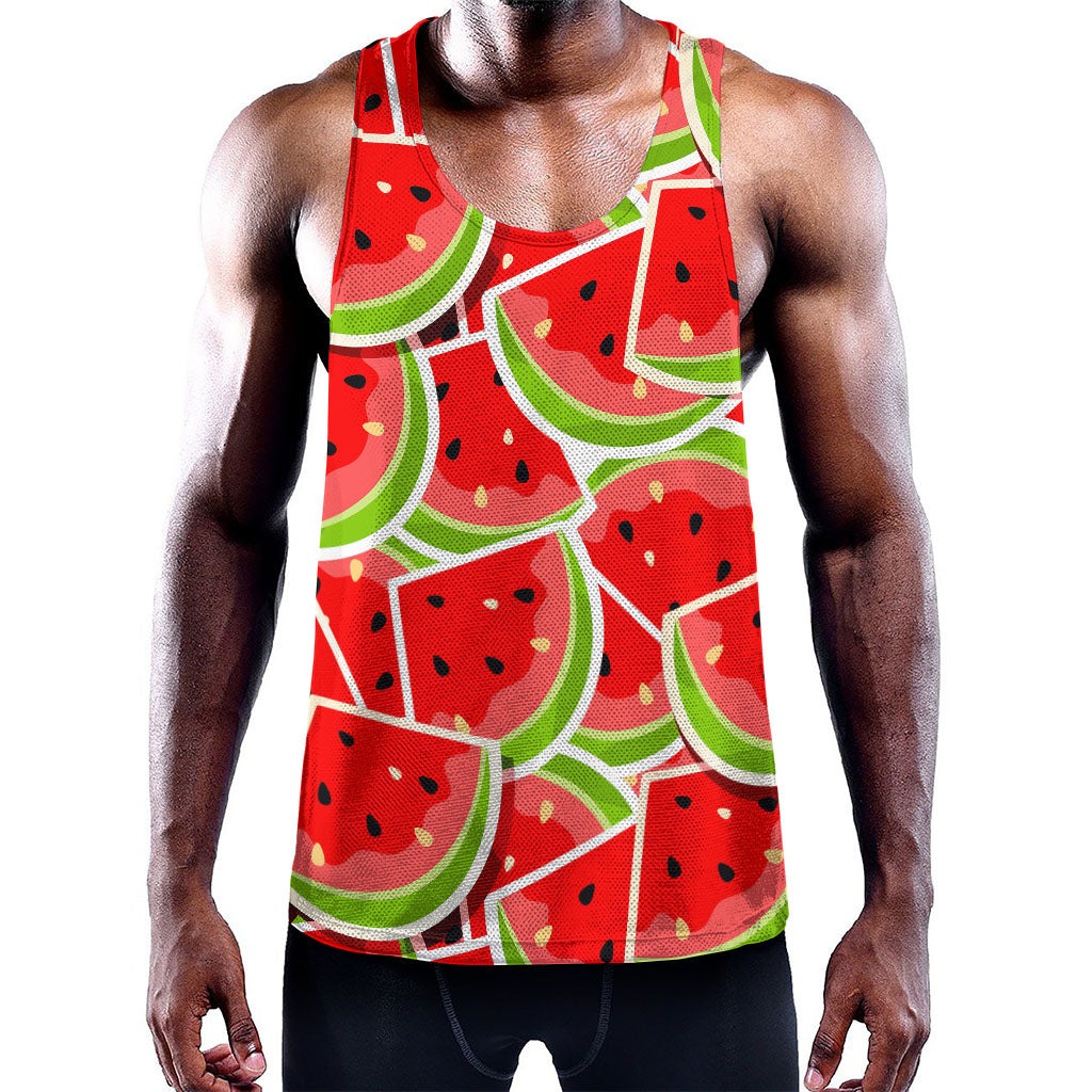 Cute Watermelon Slices Pattern Print Training Tank Top