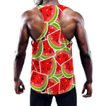 Cute Watermelon Slices Pattern Print Training Tank Top