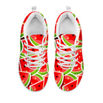 Cute Watermelon Slices Pattern Print White Running Shoes